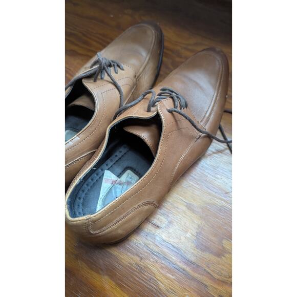 Alfani Platinum Alf Lewis Men\'s Tan Leather Apron Toe Derby Dress Shoes Size 10M main image 8